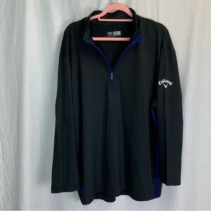 Callaway 1/2 Zip Black Performance Men’s Golf Pullover Size XL